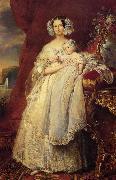 Helene Louise Elizabeth de Mecklembourg Schwerin, Duchess D'Orleans with Prince Louis Philippe Alber Franz Xaver Winterhalter